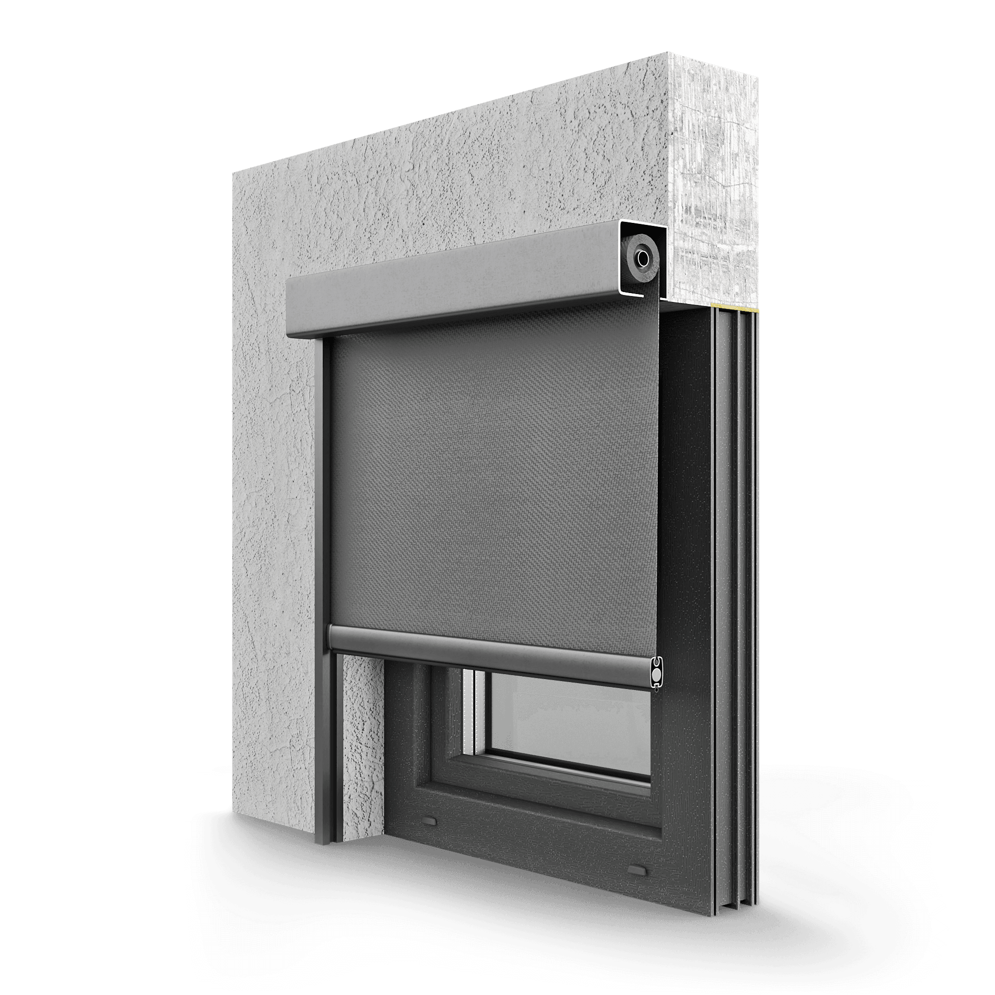 Verduisterende en lichtdoorlatende screens perfect in te passen in de moderne kozijnen en ramen van Maasframe